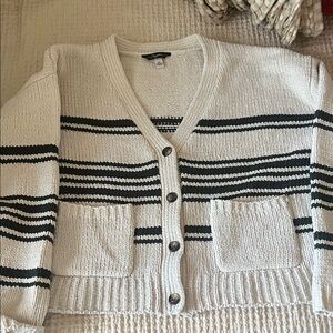 Chic Striped Cardigan Sweater